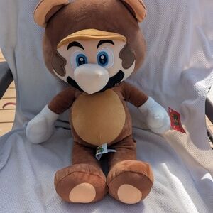 Mario Tan Tanooki Plush Nintendo